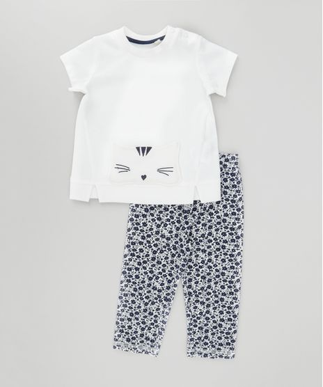 Conjunto-de-Blusa--Gatinho--Off-White---Calca-Legging-Estampada-Floral-em-Algodao---Sustentavel-Azul-Marinho-8497634-Azul_Marinho_1