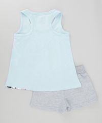 Conjunto-Minnie-de-Regata-Azul-Claro---Short-em-Moletom-Cinza-Mescla-8603650-Cinza_Mescla_2