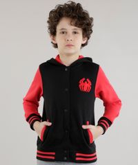 Blusao-Homem-Aranha-em-Moletom-de-Algodao---Sustentavel-Preto-8470112-Preto_1