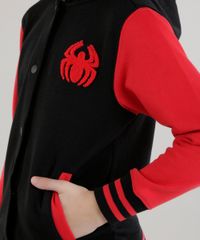 Blusao-Homem-Aranha-em-Moletom-de-Algodao---Sustentavel-Preto-8470112-Preto_4