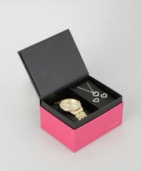 Kit-de-Relogio-Analogico-Lince-Feminino---Colar---Brinco---KT02C2KX-Dourado-8633061-Dourado_1