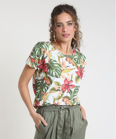 Blusa-Feminina-Estampada-Tropical-Manga-Curta-Decote-Redondo-Cinza-Mescla-Claro-9707178-Cinza_Mescla_Claro_1
