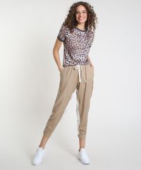 Blusa-Feminina-Estampada-Animal-Print-Onca-com-Linho-Manga-Curta-Decote-Redondo-Bege-9892546-Bege_3