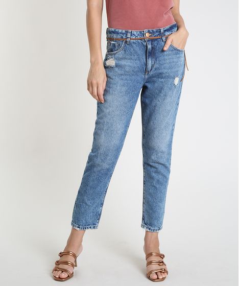 calça mom jeans cea