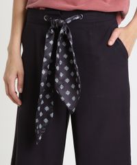 Calca-Feminina-Pantalona-com-Cinto-Estampado--Preta-9818105-Preto_4