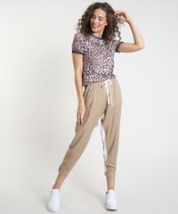 Calca-Feminina-Jogger-com-Recorte-e-Bolsos-Bege-Escuro-9938546-Bege_Escuro_3