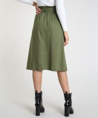 Saia-Feminina-Midi-Listrada-com-Linho-e-Cinto-Verde-Militar-9872782-Verde_Militar_2