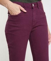 Calca-de-Sarja-Feminina-Skinny-Cintura-Alta-Canelada--Vinho-9915239-Vinho_4 Calca-de-Sarja-Feminina-Skinny-Cintura-Alta-Canelada--Vinho-9915239-Vinho_4