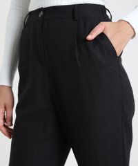 Calca-Feminina-Carrot-Alfaiatada-em-Linho-com-Bolsos-Preta-9818100-Preto_4