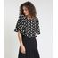Blusa-Feminina-Bluse-Estampada-de-Margaridas-Manga-Ampla-Decote-Redondo-Preta-9912181-Preto_1