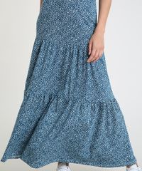Saia-Feminina-Longa-Estampada-Floral-com-Recortes--Azul-Petroleo-9879955-Azul_Petroleo_4