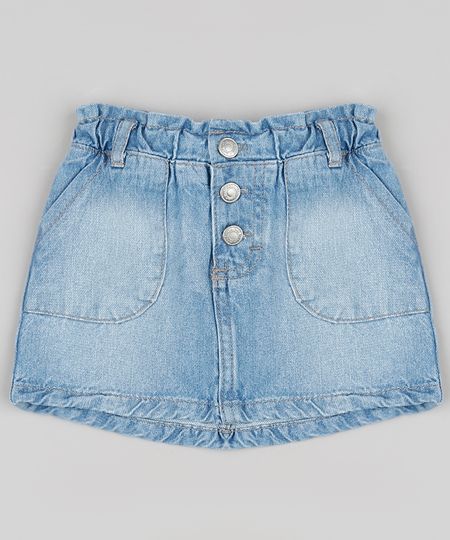 Saia-Jeans-Infantil-Clochard-com-Bolsos-Azul-Medio-9894181-Azul_Medio_1