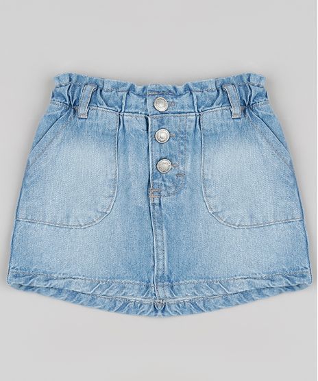 Saia-Jeans-Infantil-Clochard-com-Bolsos-Azul-Medio-9894181-Azul_Medio_1