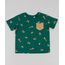 Camiseta-Infantil-Estampada-de-Raposa-com-Bolso-em-Suede-Manga-Curta-Verde-9871523-Verde_1