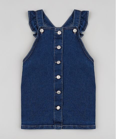 Salopete-Jeans-Infantil-com-Botoes-e-Babado-Azul-Escuro-9894183-Azul_Escuro_1