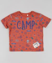 Camiseta-Infantil-Estampada--Camp--Manga-Curta-Coral-9871524-Coral_1