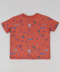 Camiseta-Infantil-Estampada--Camp--Manga-Curta-Coral-9871524-Coral_2