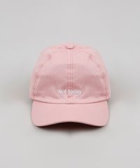 Bone-Masculino-Aba-Curva-com-Bordado--Not-Today--Rosa-9659898-Rosa_1