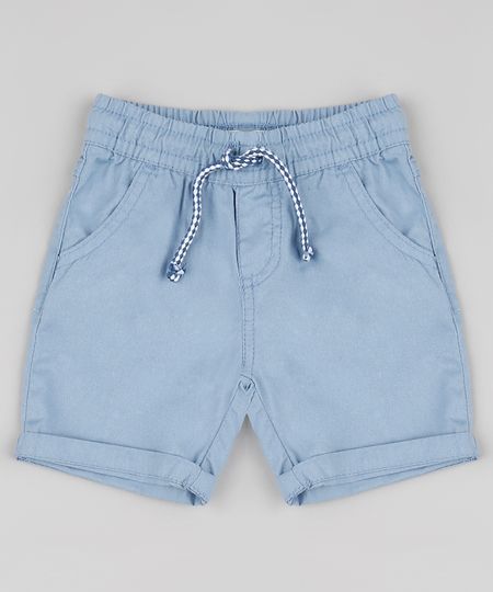 Bermuda-de-Sarja-Infantil-com-Cordao-e-Bolsos-Azul-Claro-9632289-Azul_Claro_1