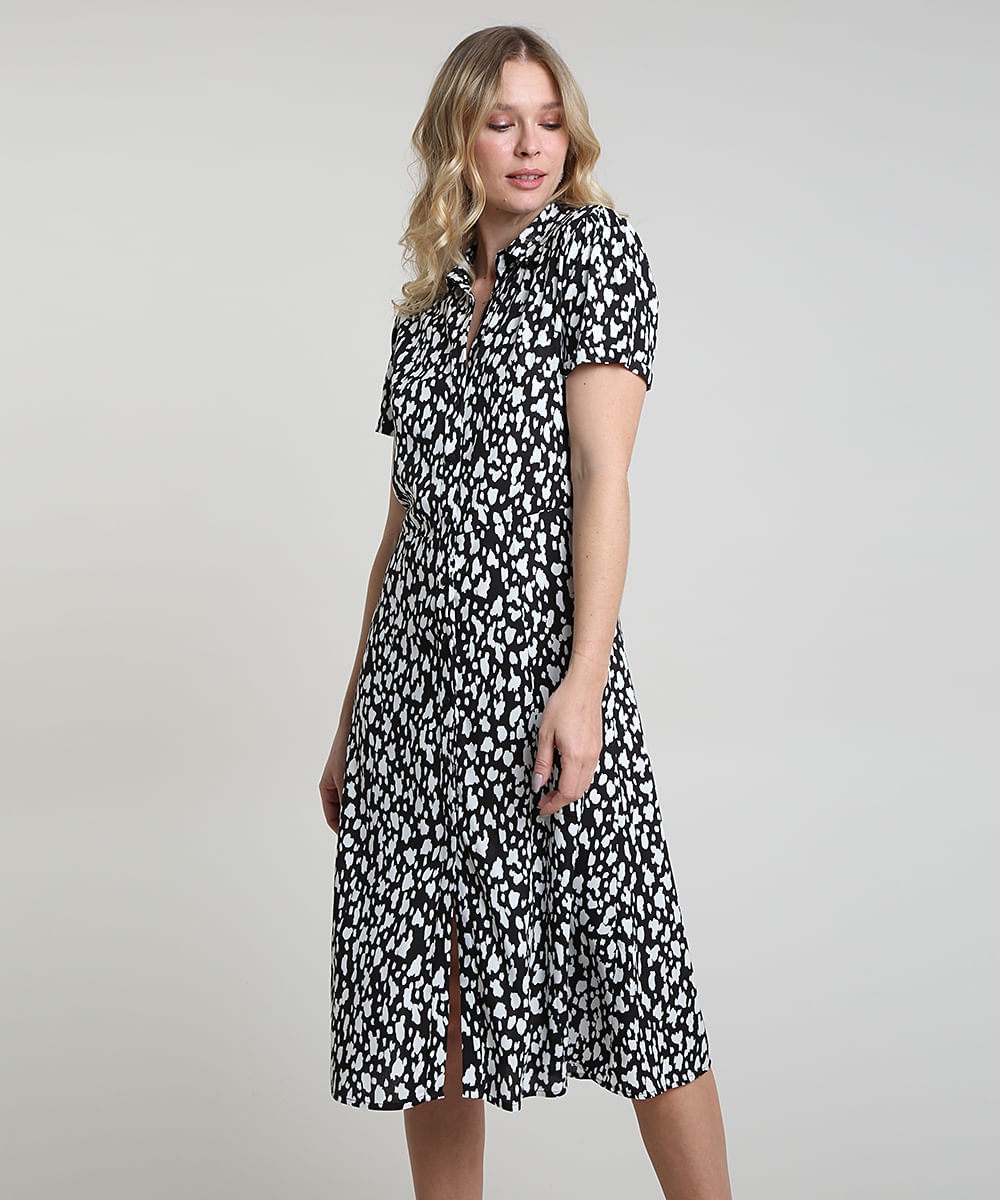 vestido chemise midi