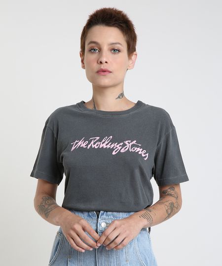 T-Shirt-Feminina-Mindset-de-Banda-The-Rolling-Stones-Manga-Curta-Decote-Redondo-Chumbo-9946194-Chumbo_1 T-Shirt-Feminina-Mindset-de-Banda-The-Rolling-Stones-Manga-Curta-Decote-Redondo-Chumbo-9946194-Chumbo_1