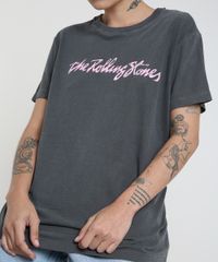 T-Shirt-Feminina-Mindset-de-Banda-The-Rolling-Stones-Manga-Curta-Decote-Redondo-Chumbo-9946194-Chumbo_5