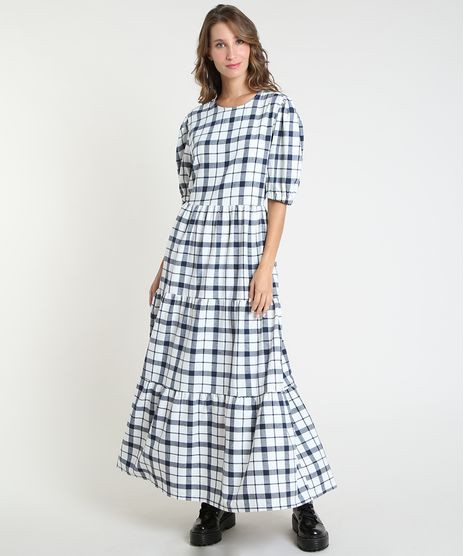 Vestido-Feminino-Mindset-Longo-Estampado-Xadrez-com-Recortes-Manga-Bufante-Branco-9947040-Branco_1
