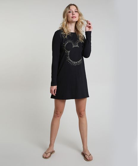 Camisola-Feminina-Mickey-Manga-Longa-Preta-9881897-Preto_1