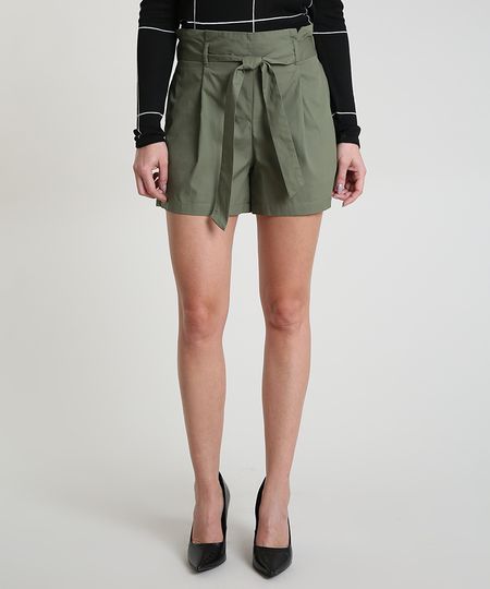 Short-Feminino-Clochard-com-Bolsos-e-Faixa-para-Amarrar-Verde-Militar-9816797-Verde_Militar_1