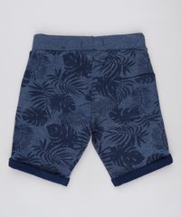 Bermuda-Infantil-Estampada-de-Folhagem-em-Moletom-Felpado-com-Bolsos-Azul-Marinho-9898915-Azul_Marinho_2
