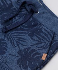 Bermuda-Infantil-Estampada-de-Folhagem-em-Moletom-Felpado-com-Bolsos-Azul-Marinho-9898915-Azul_Marinho_3