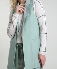 Colete-Feminino-Longo-Alfaiatado-com-Bolsos-Verde-Claro-9840789-Verde_Claro_4