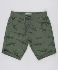 Bermuda-Infantil-Estampada-de-Dinossauros-em-Moletom-com-Bolsos-Verde-Militar-9898913-Verde_Militar_1