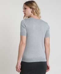 Blusa-Feminina-Basica-com-Aviamento-Metalico-Manga-Curta-Decote-Redondo-Cinza-Mescla-9804203-Cinza_Mescla_2