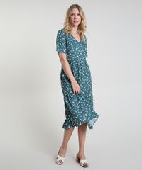 Vestido-Feminino-Midi-Estampado-Floral-Manga-Curta-Verde-Escuro-9906003-Verde_Escuro_3
