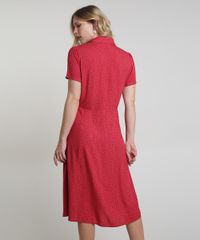 Vestido-Chemise-Feminino-Midi-Estampado-de-Poa-Manga-Curta-Vermelho-9906005-Vermelho_2