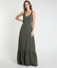 Vestido-Feminino-Mindset-Longo-com-Recorte-Alca-Media-Verde-Militar-9946228-Verde_Militar_1