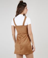 Vestido-Feminino-Curto-em-Suede-Alca-Larga-Caramelo-9897711-Caramelo_2