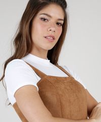 Vestido-Feminino-Curto-em-Suede-Alca-Larga-Caramelo-9897711-Caramelo_4