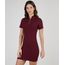 Vestido-Feminino-Curto-Canelado-com-Ziper-Manga-Curta-Gola-Alta-Vinho-9886202-Vinho_1