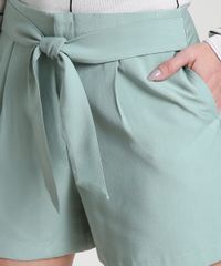 Short-Feminino-com-Bolsos-e-Faixa-para-Amarrar-Verde-Claro-9821043-Verde_Claro_4