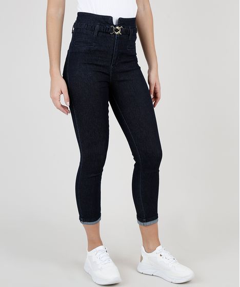 calça jeans feminina sawary cintura alta