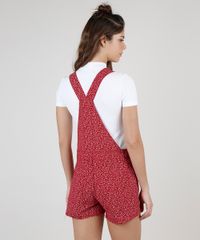 Jardineira-de-Sarja-Feminina-Estampada-Floral-com-Bolsos-e-Barra-a-Fio-Vermelha-9936469-Vermelho_2