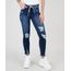 Calca-Jeans-Feminina-Skinny-Cintura-Media-Destroyed-com-Cinto-Cadarco-Azul-Escuro-9884326-Azul_Escuro_1