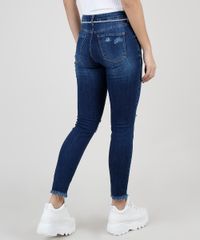 Calca-Jeans-Feminina-Skinny-Cintura-Media-Destroyed-com-Cinto-Cadarco-Azul-Escuro-9884326-Azul_Escuro_2