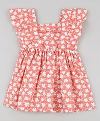 Vestido-Infantil-Estampado-Floral-com-Babado-na-Manga-Coral-9936140-Coral_2