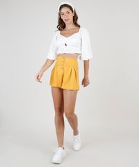 Short-Feminino-Cintura-Super-Alta-com-Pregas-e-Botoes-Mostarda-9920327-Mostarda_3
