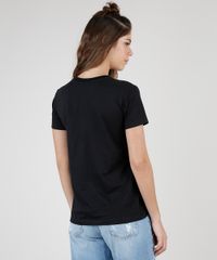 Blusa-Feminina-Gaguinho-Looney-Tunes-Ampla-Manga-Curta-Decote-Redondo-Preta-9904195-Preto_2