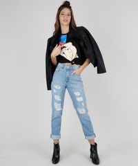 Blusa-Feminina-Gaguinho-Looney-Tunes-Ampla-Manga-Curta-Decote-Redondo-Preta-9904195-Preto_3