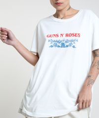 T-Shirt-Feminina-Mindset-de-Banda-Guns-N--Roses-Manga-Curta-Decote-Redondo-Off-White-9947047-Off_White_4